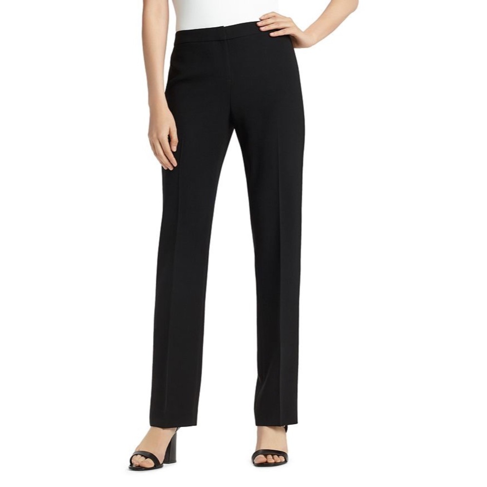 Lafayette 148 New York Black Straight Leg Pants size 4